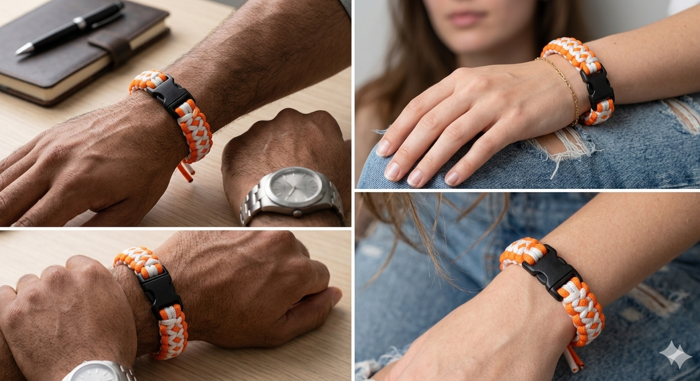 COPD AWARENESS PARACORD BRACELET